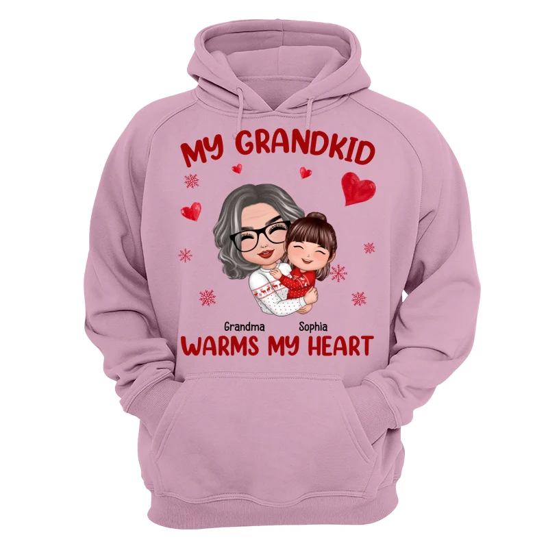 Christmas Doll Grandma Hugging Kid My Grandkids Warm My Heart Personalized Shirt - Image 10