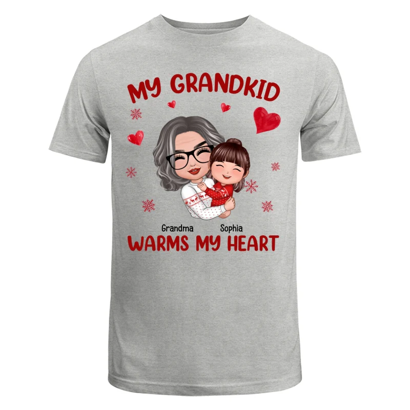 Christmas Doll Grandma Hugging Kid My Grandkids Warm My Heart Personalized Shirt - Image 13