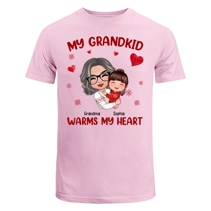 Christmas Doll Grandma Hugging Kid My Grandkids Warm My Heart Personalized Shirt - Image 14