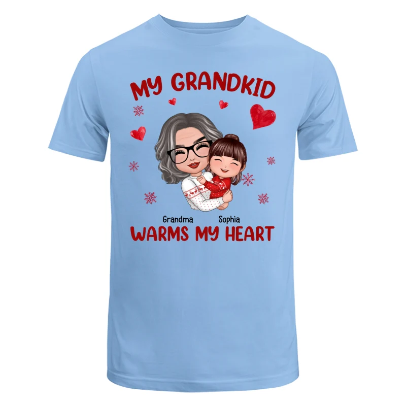 Christmas Doll Grandma Hugging Kid My Grandkids Warm My Heart Personalized Shirt - Image 15