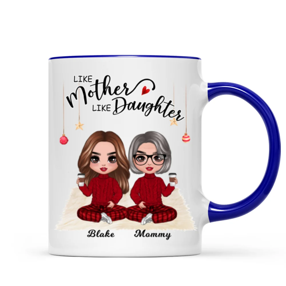 Christmas Doll Mother And Daughters Personalized Mug - Image 3