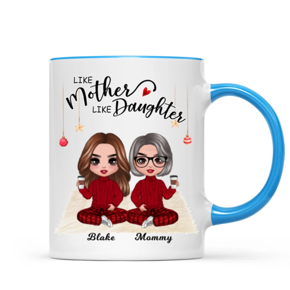 Christmas Doll Mother And Daughters Personalized Mug - Image 5