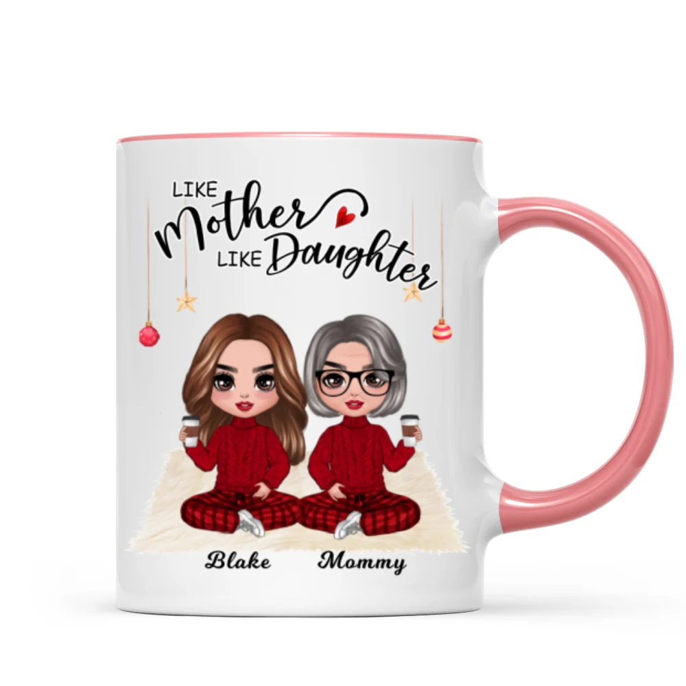 Christmas Doll Mother And Daughters Personalized Mug - Image 6