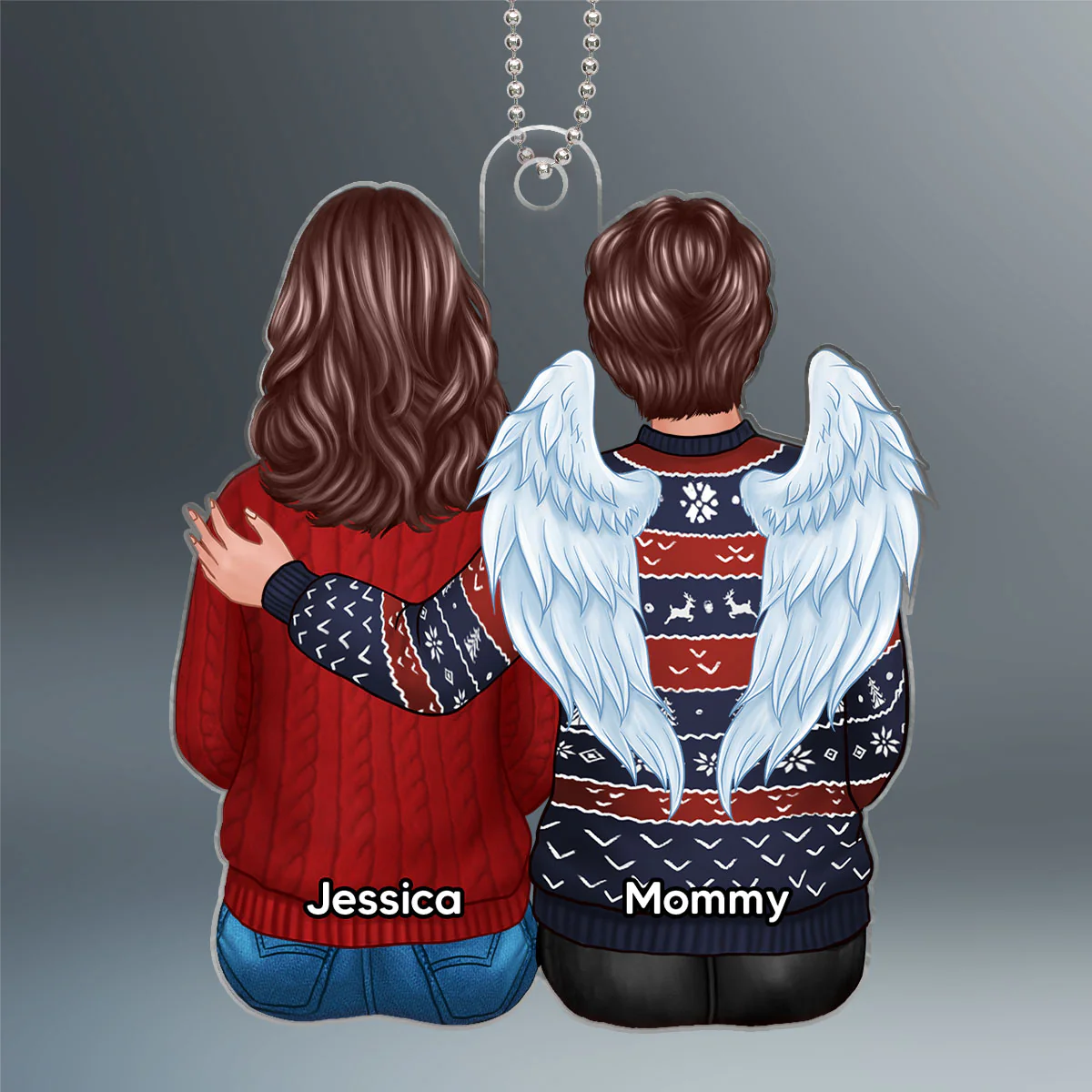 Christmas Family Memorial Remembrance Gift Personalized Acrylic Ornament - Image 2