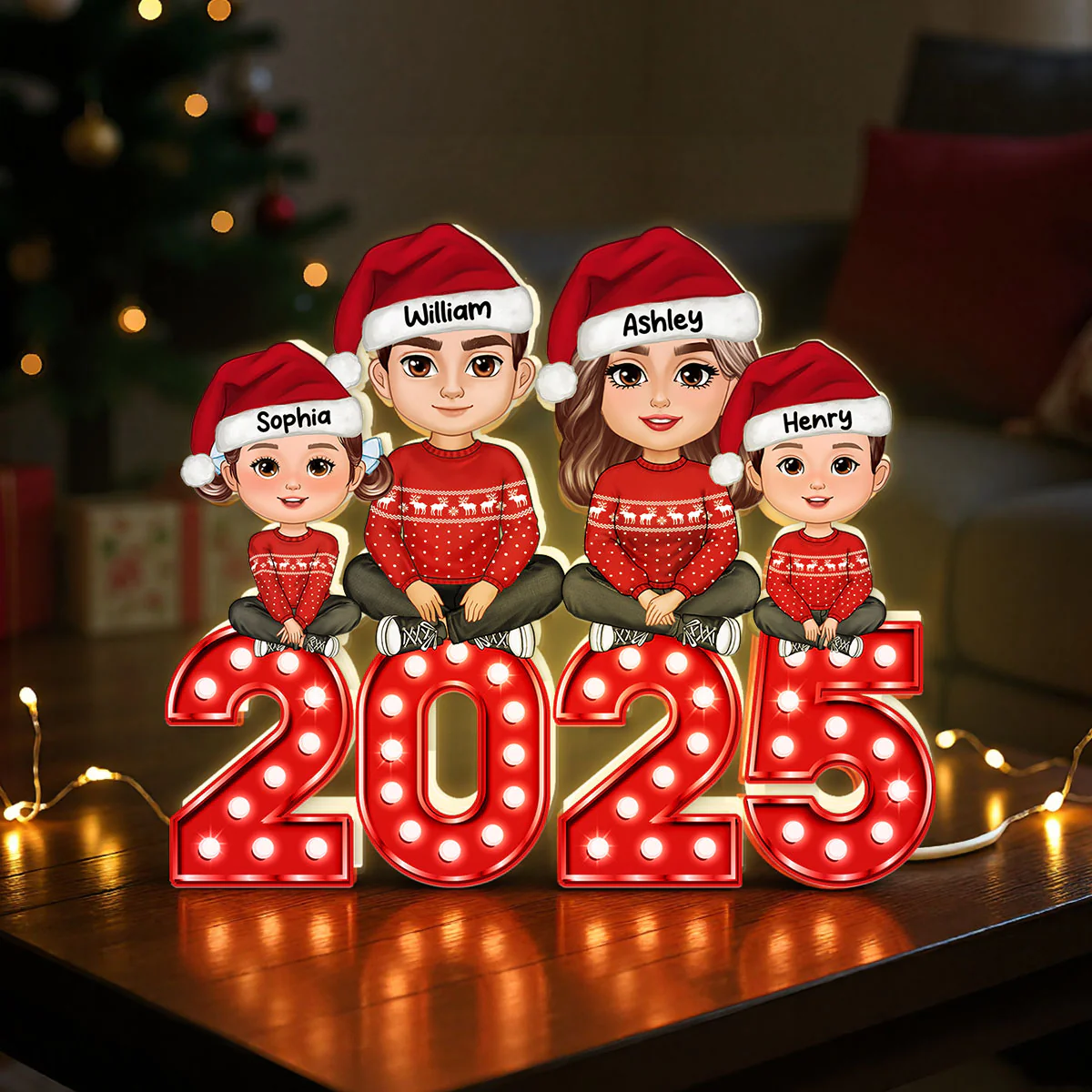 Christmas Family Forever Together Personalized LED Light Box, Heartwarming Christmas Decoration - Image 10