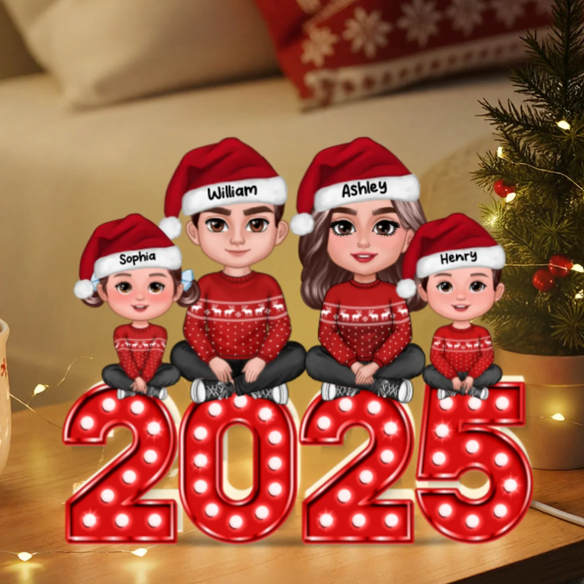 Christmas Family Forever Together Personalized LED Light Box, Heartwarming Christmas Decoration - Image 11