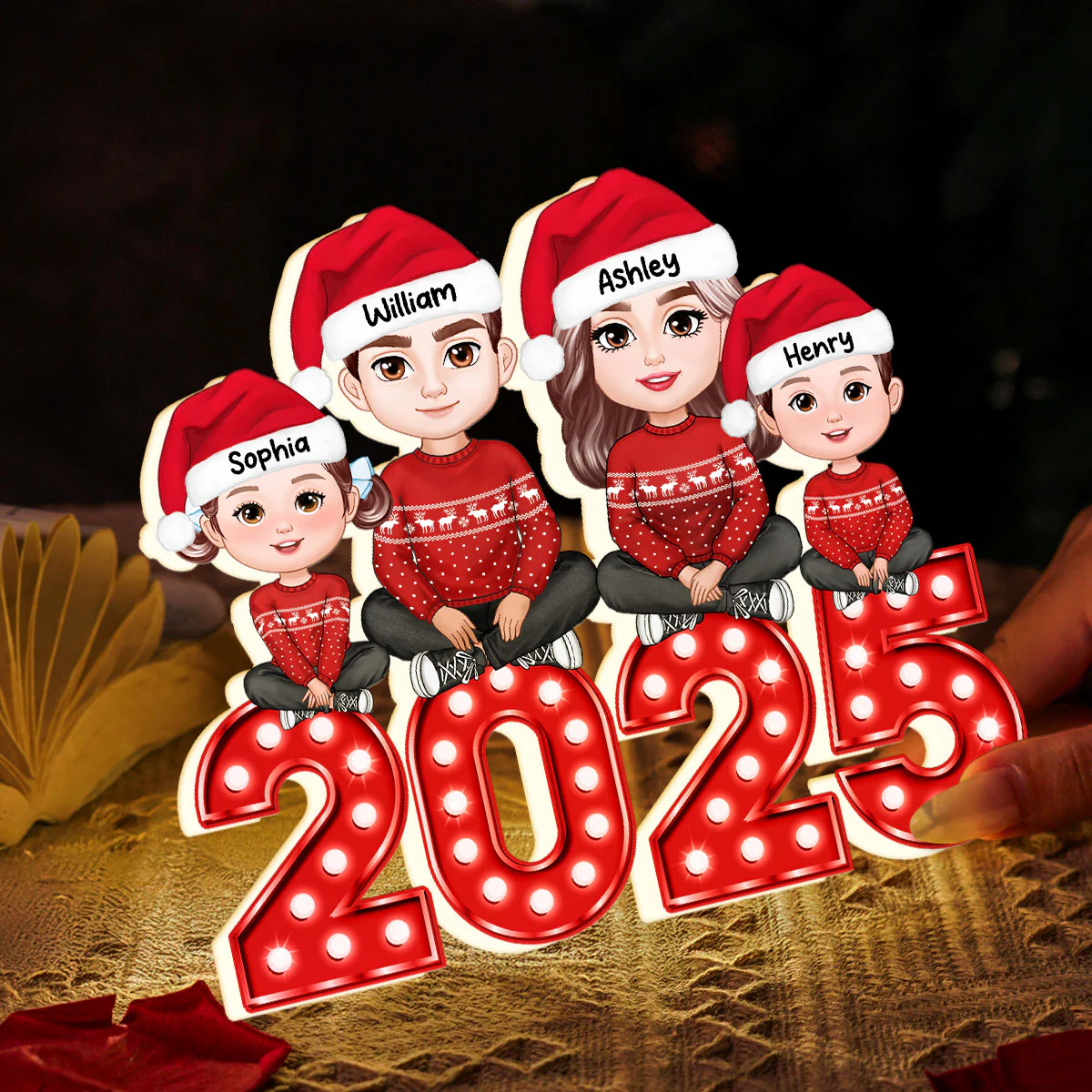 Christmas Family Forever Together Personalized LED Light Box, Heartwarming Christmas Decoration - Image 6