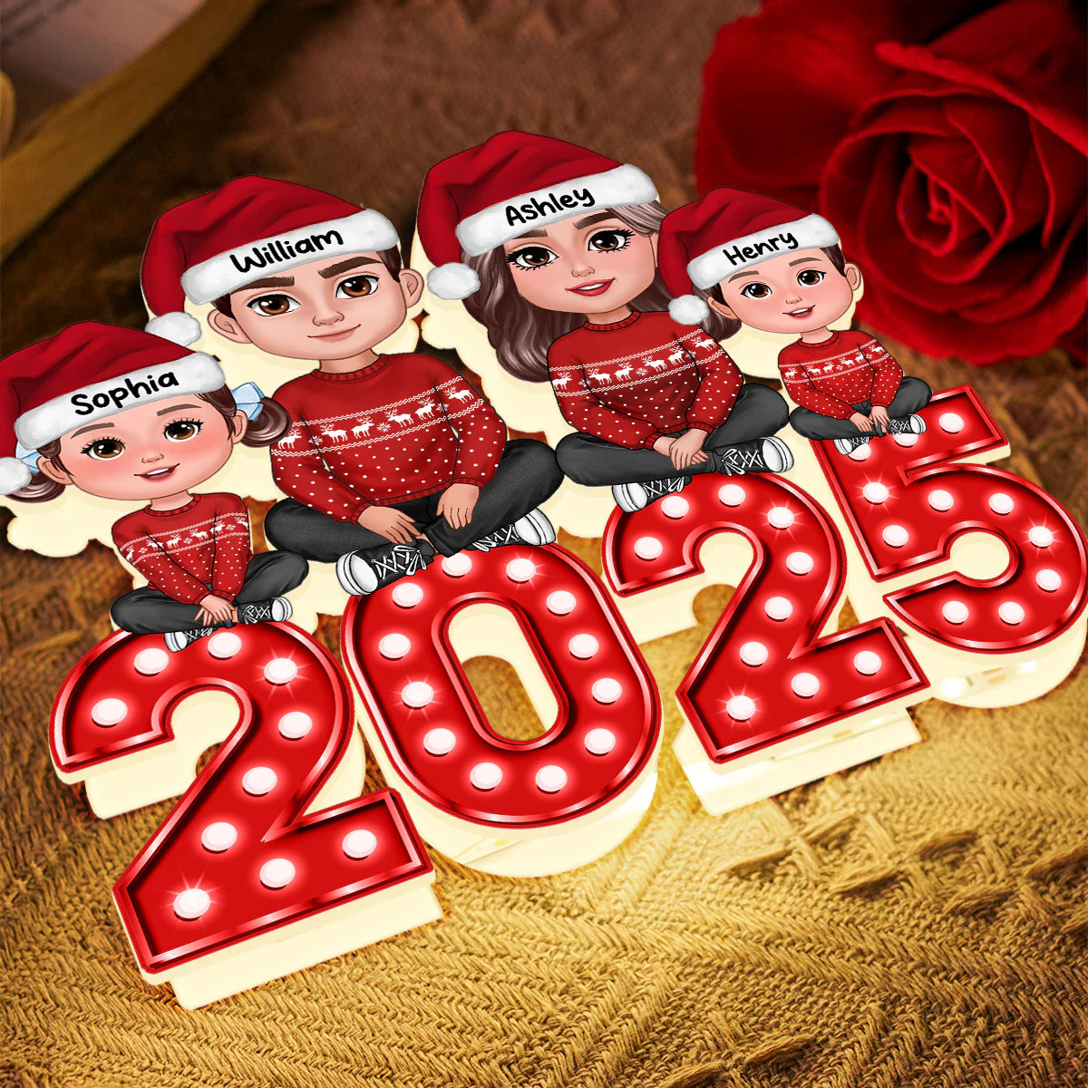 Christmas Family Forever Together Personalized LED Light Box, Heartwarming Christmas Decoration - Image 7