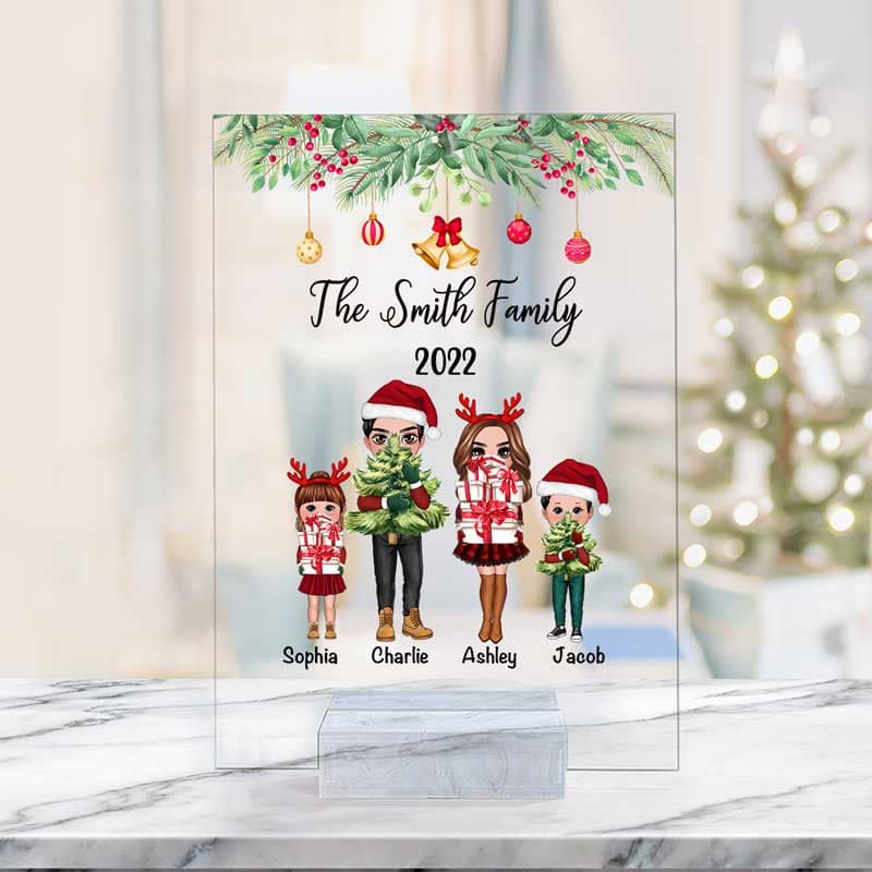 Christmas Family Standing Personalized Acrylic Plaque - Image 3