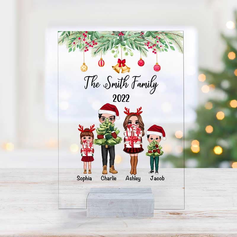 Christmas Family Standing Personalized Acrylic Plaque - Image 4