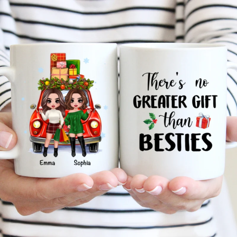 Christmas Gift Car Best Friends Sisters Personalized Mug - Image 2