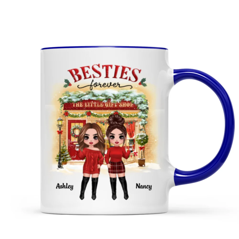 Christmas Gift Shop Best Friends Sisters Personalized Mug - Image 3