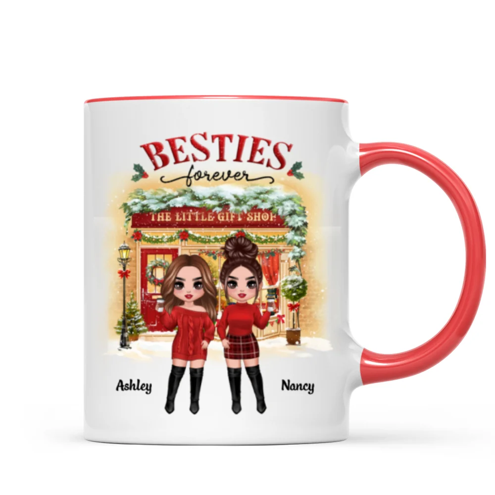 Christmas Gift Shop Best Friends Sisters Personalized Mug - Image 4