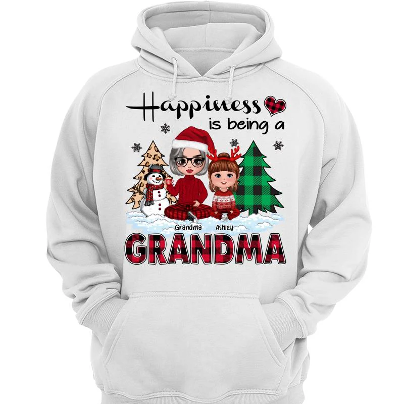 Christmas Happiness Is Being Grandma Personalized Shirt - Image 3