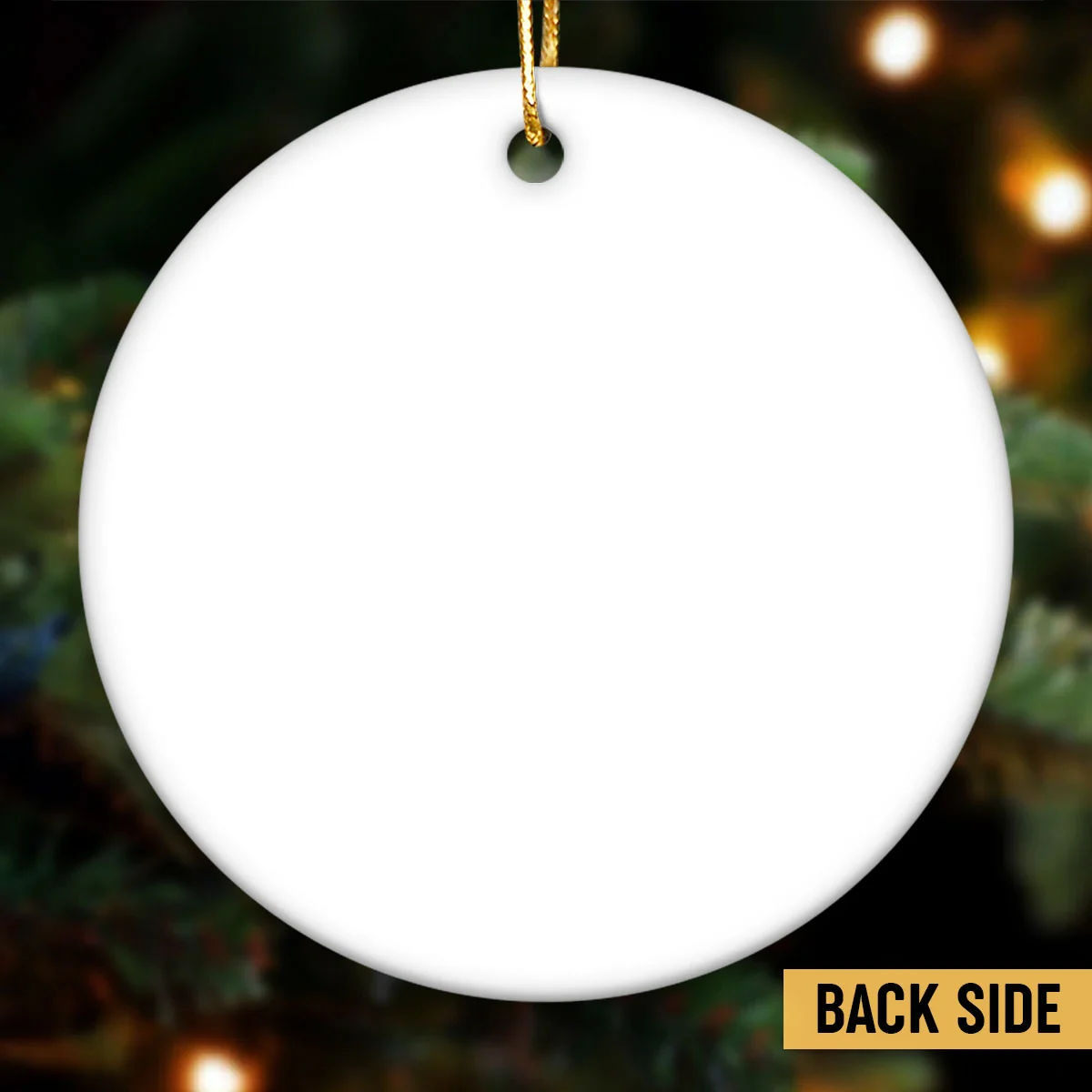 Christmas Happy Doll Grandma Grandpa With Granddaughter Grandson Personalized Circle Ornament - Image 3