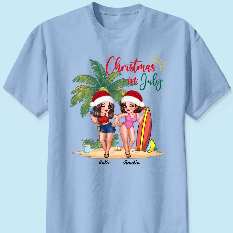 Christmas In July Summer Girls Personalized Shirt - Image 10