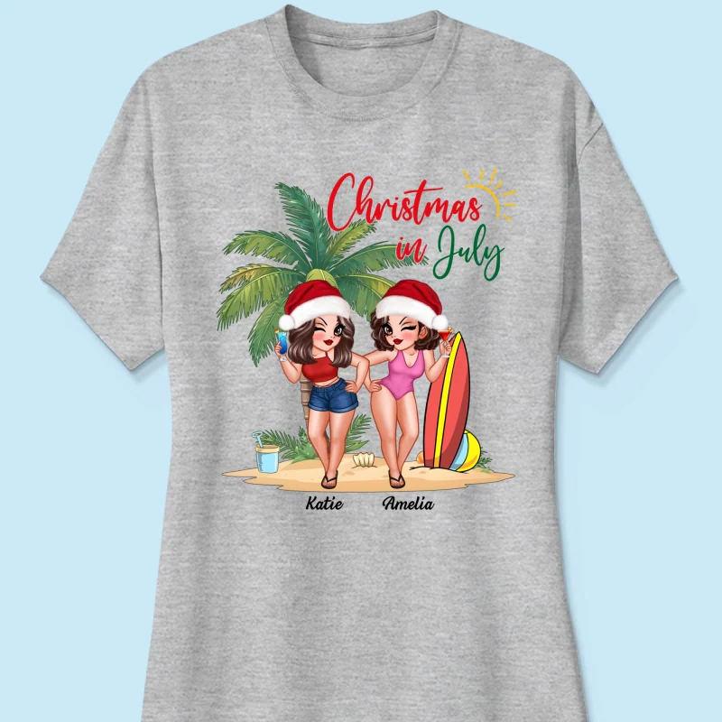 Christmas In July Summer Girls Personalized Shirt - Image 12