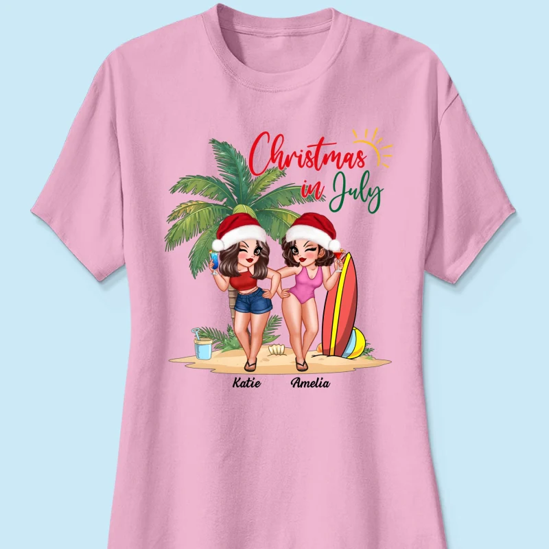 Christmas In July Summer Girls Personalized Shirt - Image 13
