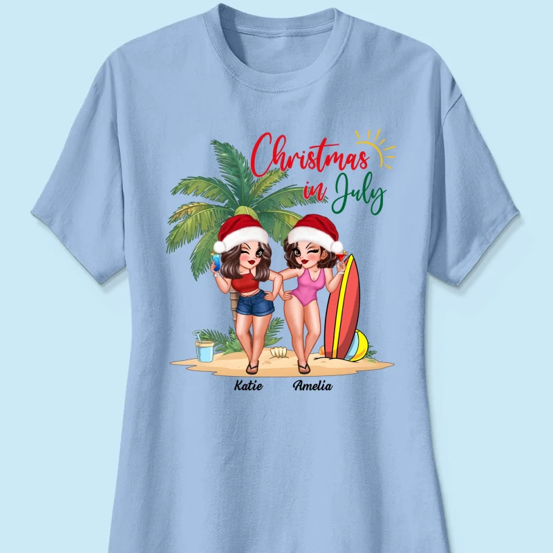 Christmas In July Summer Girls Personalized Shirt - Image 14