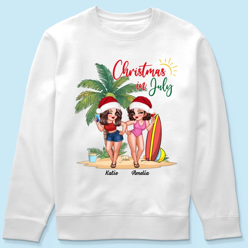 Christmas In July Summer Girls Personalized Shirt - Image 19