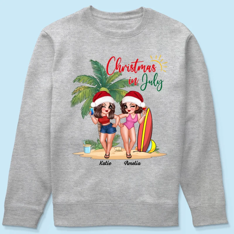 Christmas In July Summer Girls Personalized Shirt - Image 20