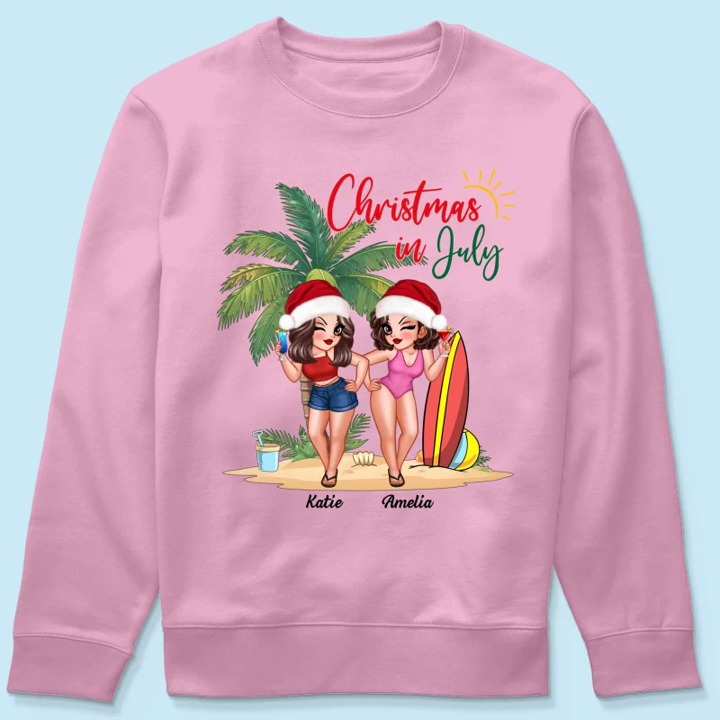 Christmas In July Summer Girls Personalized Shirt - Image 21