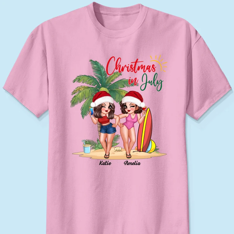 Christmas In July Summer Girls Personalized Shirt - Image 9