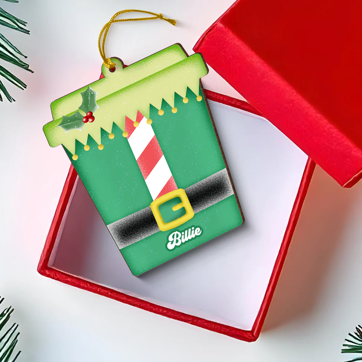 Christmas Latte Cup Personalized Money Gift Card Holder Ornament - Image 5