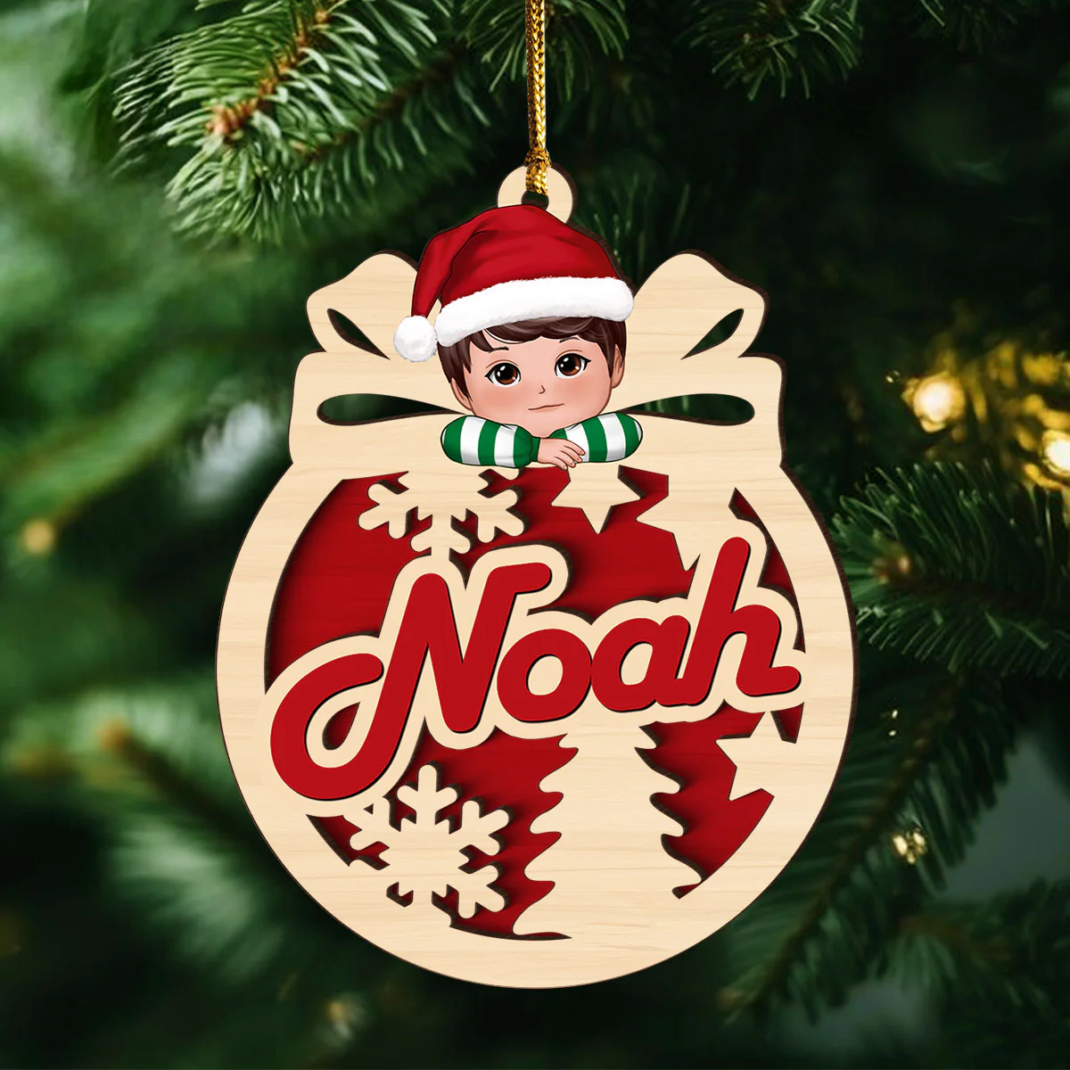 Christmas Money Gift Cards Letters Holder Ornament, Christmas Personalized Ornament, Christmas Gift For Kids - Image 5