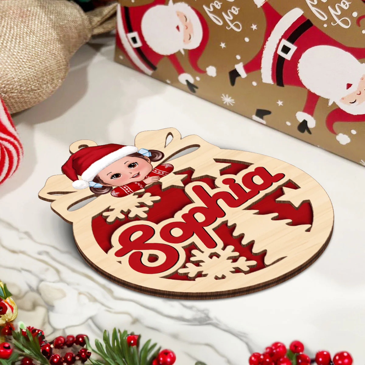 Christmas Money Gift Cards Letters Holder Ornament, Christmas Personalized Ornament, Christmas Gift For Kids - Image 6