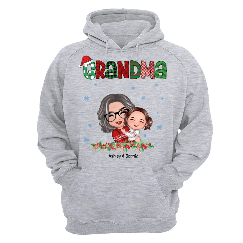 Christmas Pattern Doll Grandma Hugging Kid Personalized Shirt - Image 14