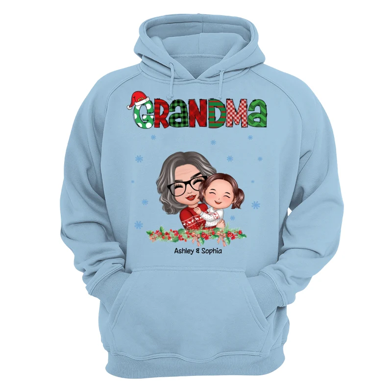 Christmas Pattern Doll Grandma Hugging Kid Personalized Shirt - Image 16