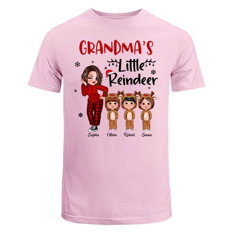 Christmas Pretty Grandma‘s Little Reindeer Doll Kids Personalized Shirt - Image 14