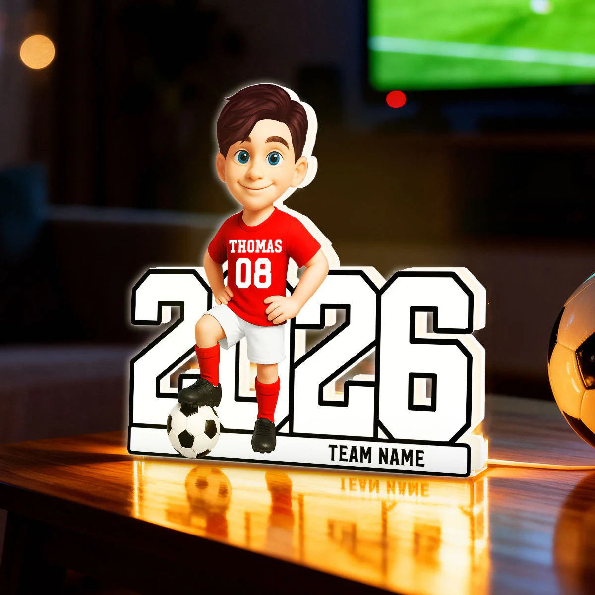Christmas Soccer Player - Personalized Light Box - Gift For Soccer Lovers, Soccer Team - Image 10