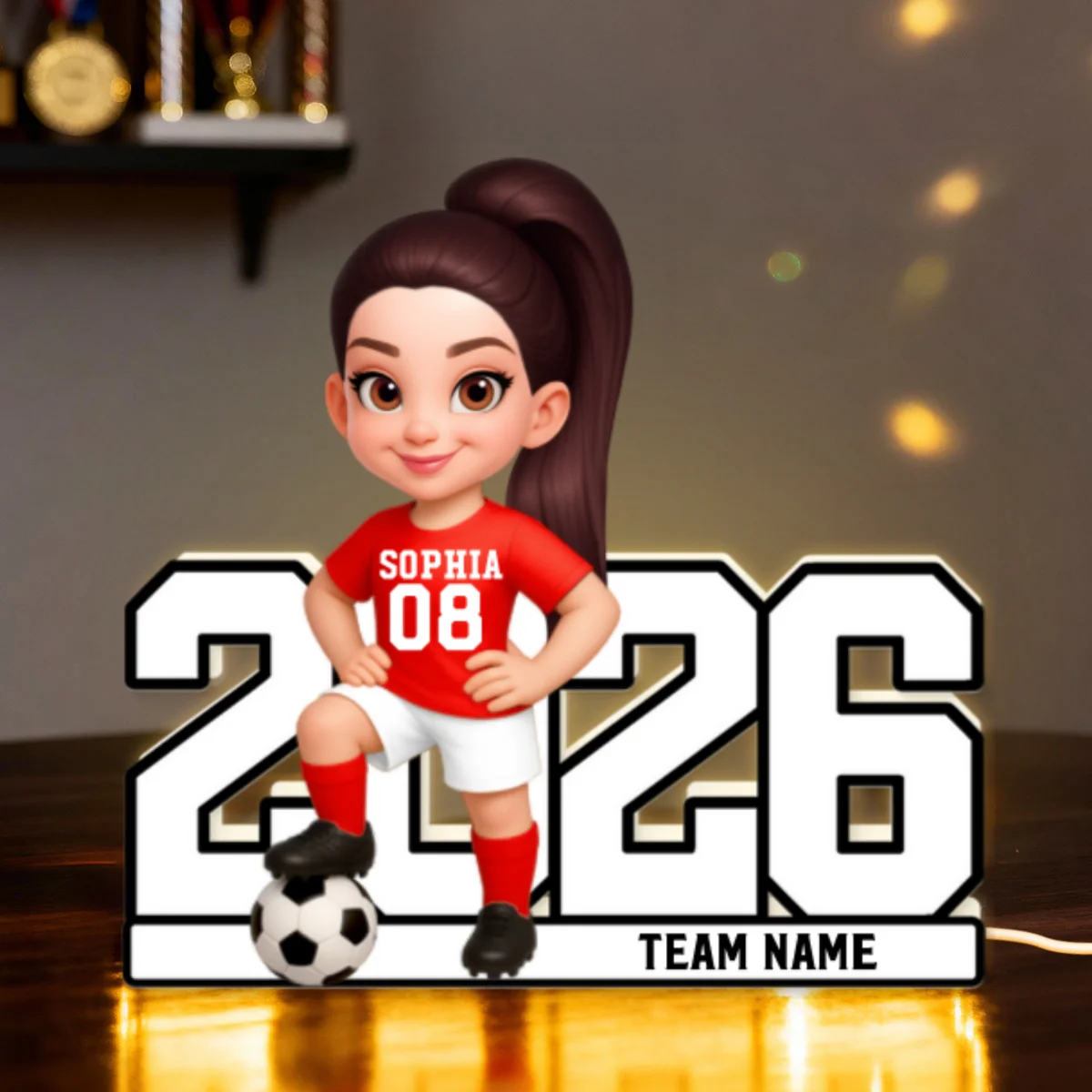 Christmas Soccer Player - Personalized Light Box - Gift For Soccer Lovers, Soccer Team - Image 11