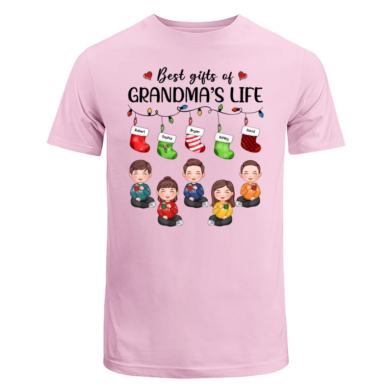 Christmas Stocking Best Gifts Of Grandma‘s Life Cute Kids Personalized Shirt - Image 7
