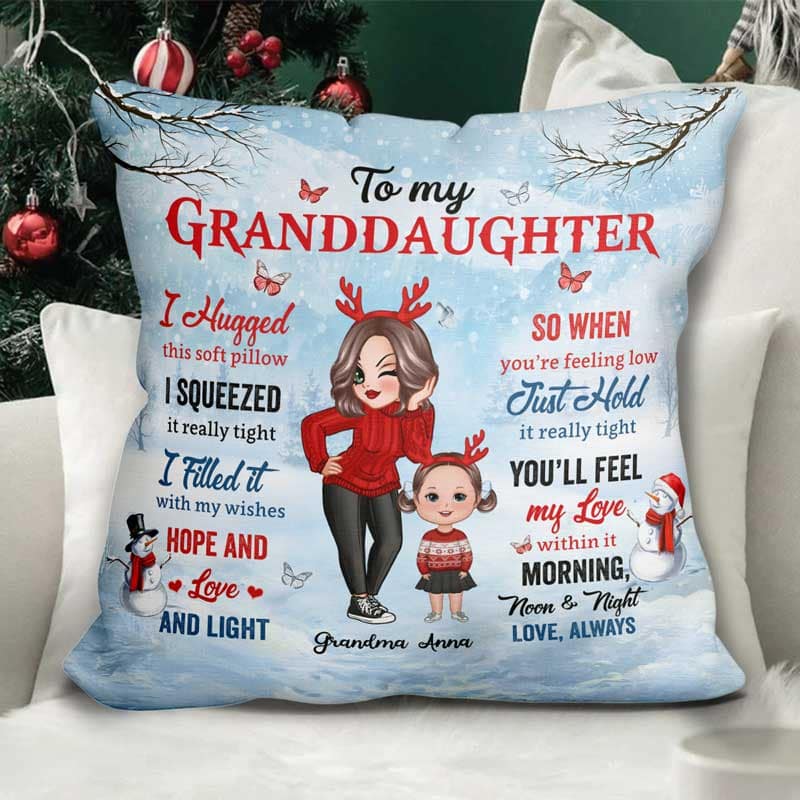 Christmas To My Granddaughter Grandson Gift Personalized Pillow (Insert Included) - Image 3