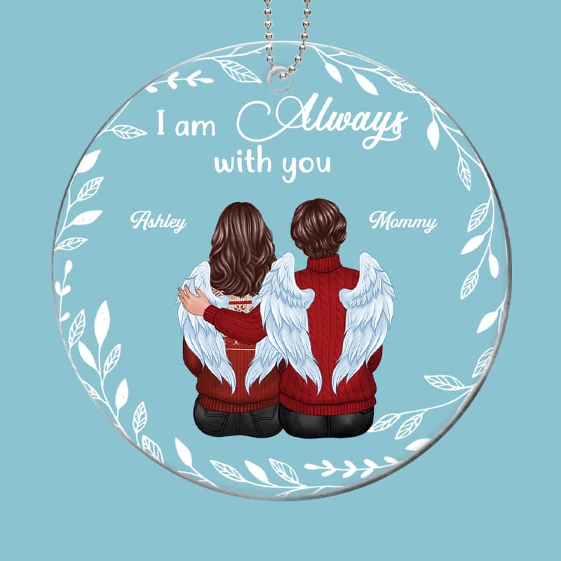 Christmas White Wreath Memorial Personalized Acrylic Ornament - Image 2