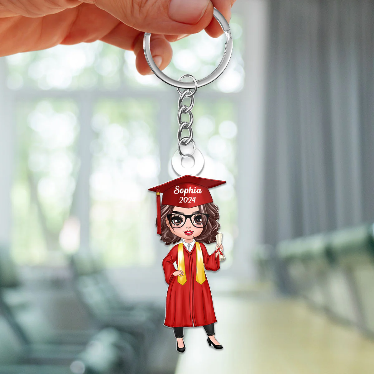 Class Of 2025 Senior Graduation Gift For Daughter Personalized Acrylic Keychain - Image 3