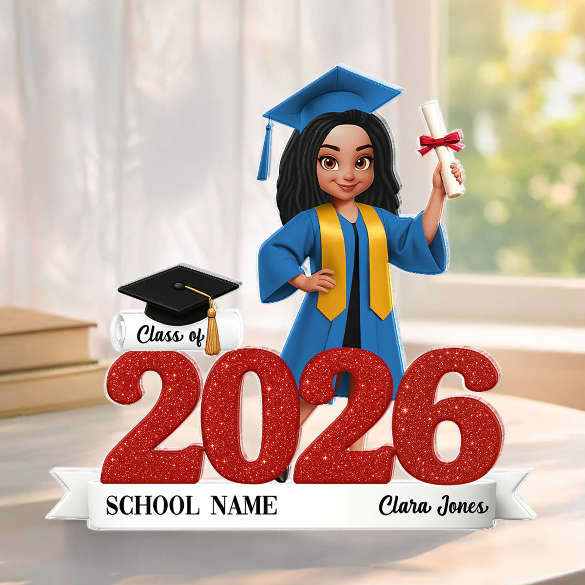 Class Of 2025 2026 3D Effect Senior - Personalized Acrylic Block Plaque - Graduation Gift For Seniors, Daughter, Son, Grandkids - Image 4