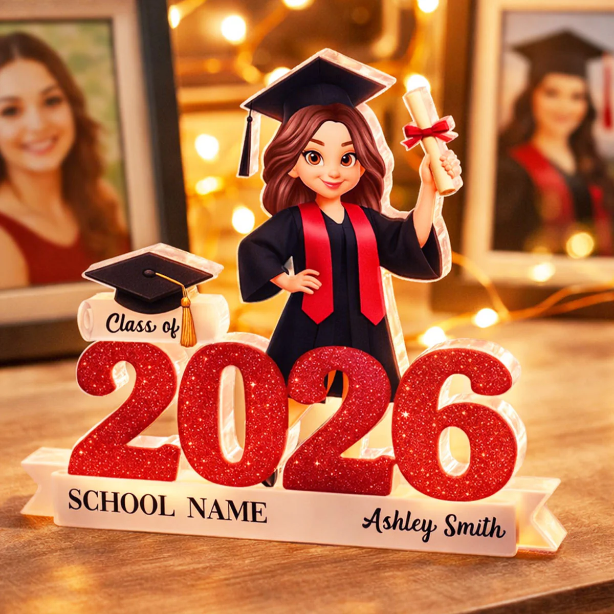 Class Of 2025 2026 3D Effect Senior - Personalized Acrylic Block Plaque - Graduation Gift For Seniors, Daughter, Son, Grandkids - Image 5