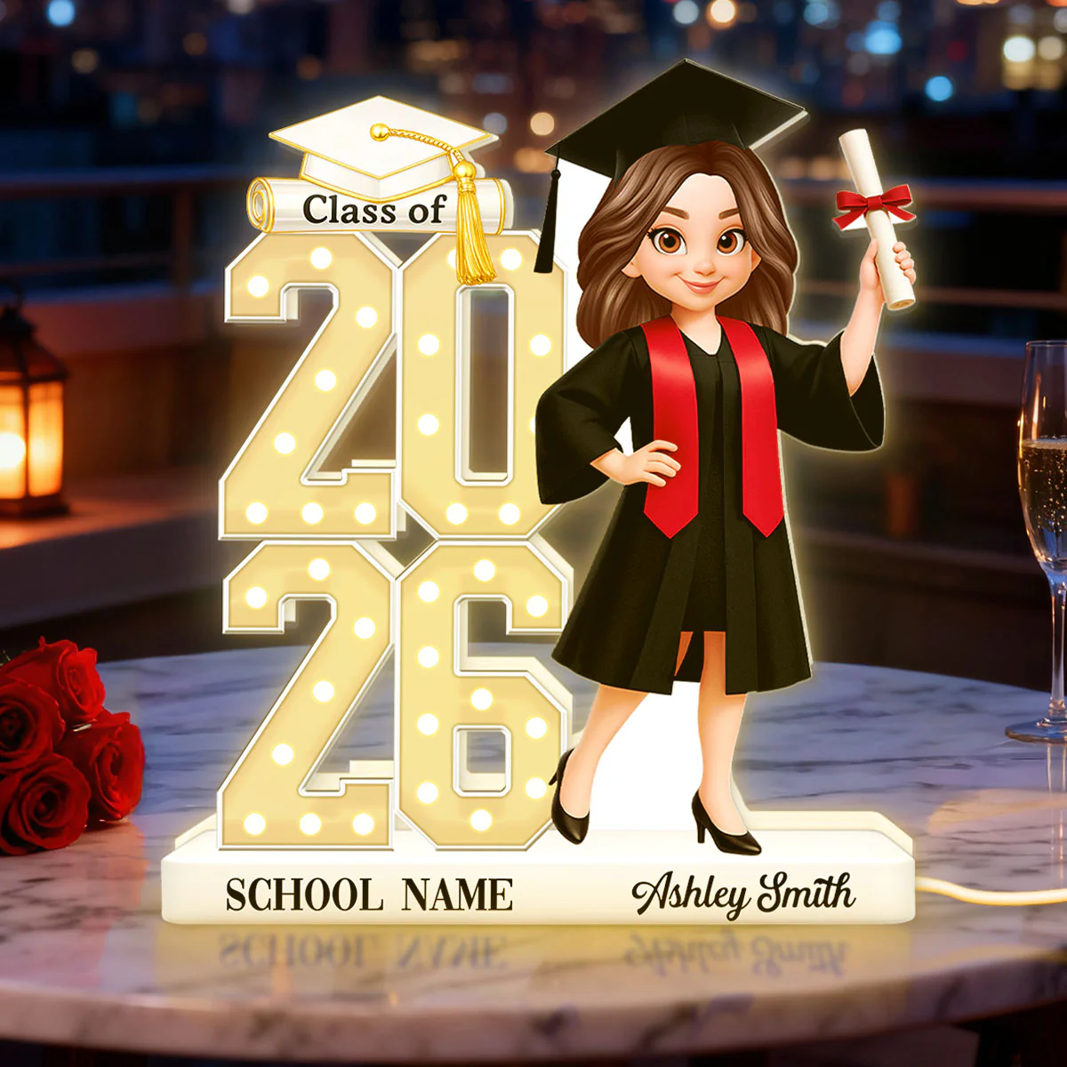Class Of 2026 2027 Senior 2D Flat - Personalized Light Box - Graduation Gift For Graduates, Daughter, Son - Image 6