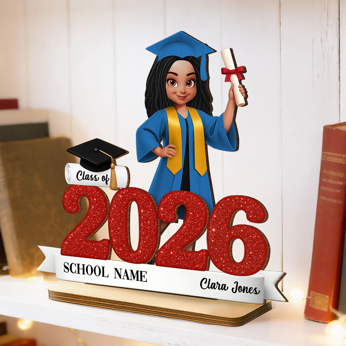 Class Of 2026 3D Effect Senior - Personalized 2-Layered Wooden Plaque - Graduation Gift For Seniors, Daughter, Son, Grandkids - Image 3