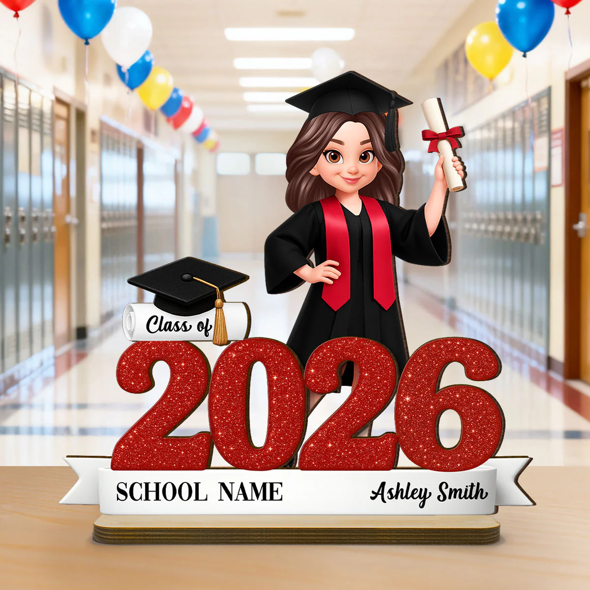 Class Of 2026 3D Effect Senior - Personalized 2-Layered Wooden Plaque - Graduation Gift For Seniors, Daughter, Son, Grandkids - Image 4