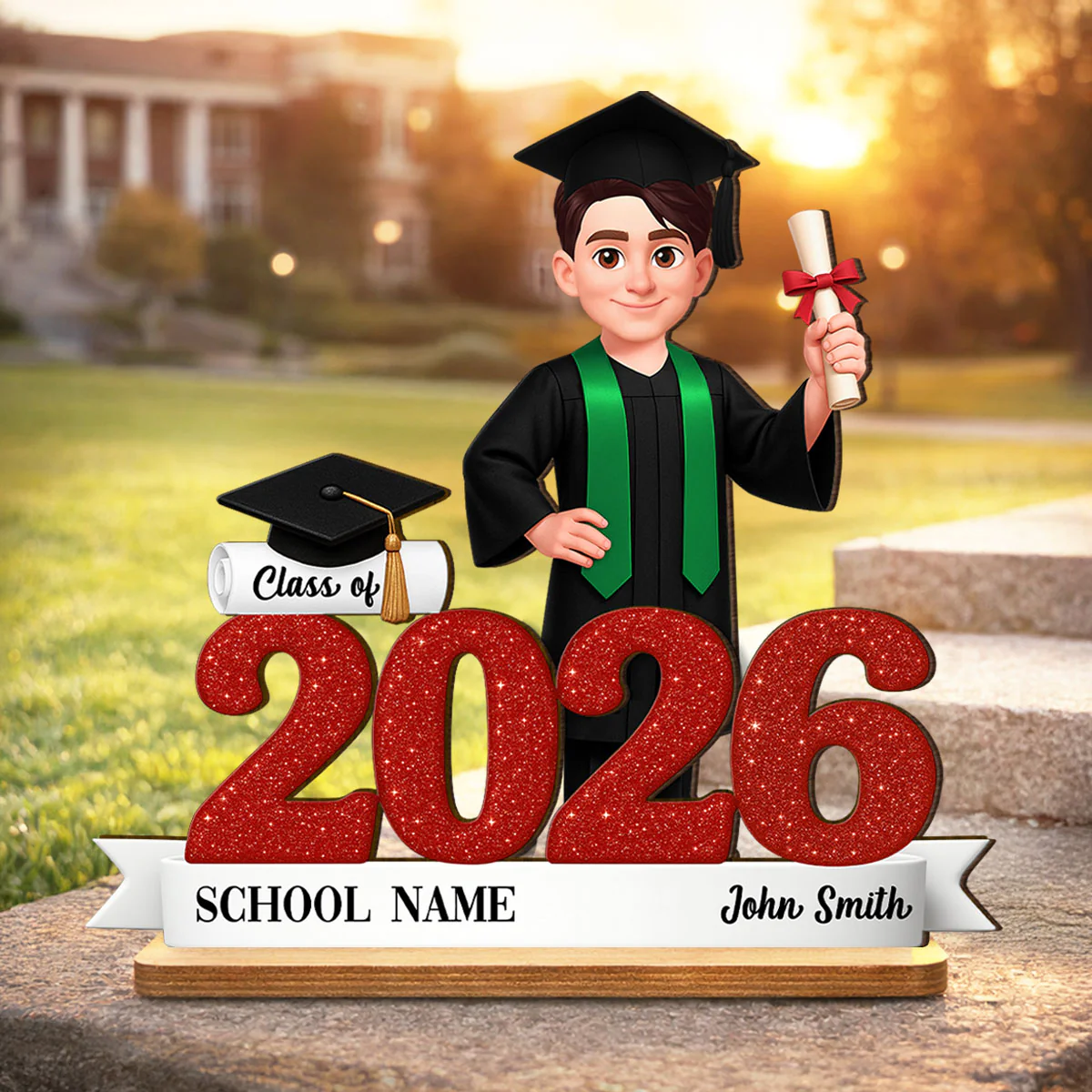 Class Of 2026 3D Effect Senior - Personalized 2-Layered Wooden Plaque - Graduation Gift For Seniors, Daughter, Son, Grandkids - Image 5