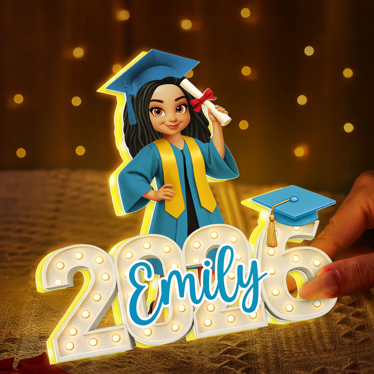 Class of 2026 Graduation Marque Pattern - Personalized Light Box - Gift for Seniors, Daughter, Son, Grandkids - Image 4