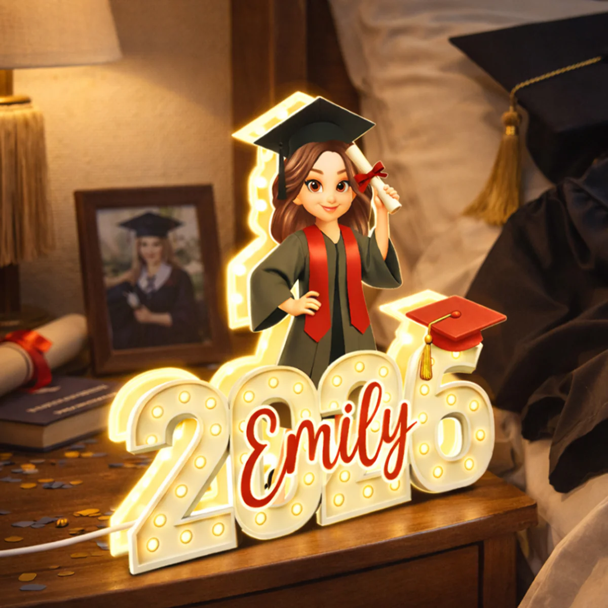 Class of 2026 Graduation Marque Pattern - Personalized Light Box - Gift for Seniors, Daughter, Son, Grandkids - Image 6