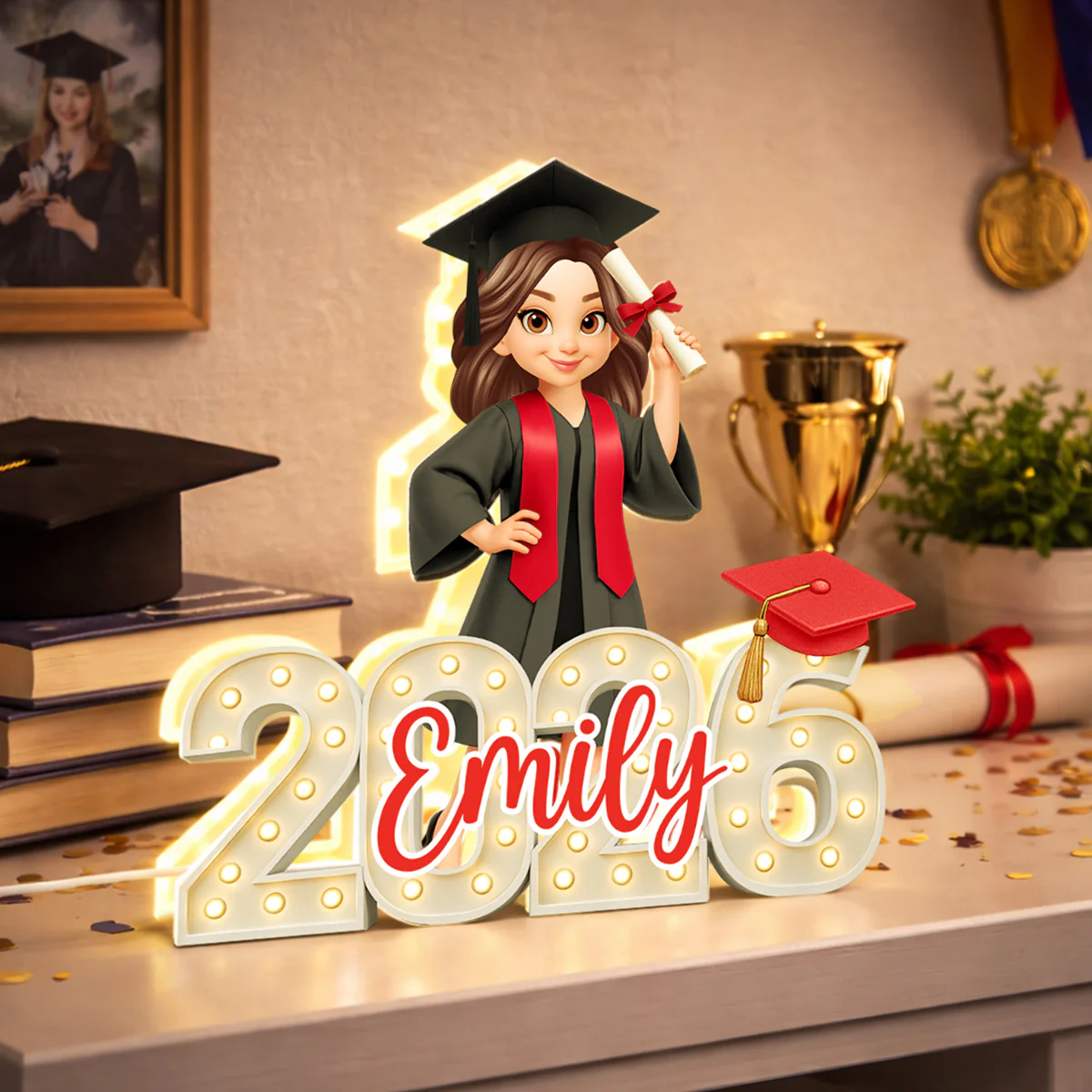 Class of 2026 Graduation Marque Pattern - Personalized Light Box - Gift for Seniors, Daughter, Son, Grandkids - Image 7