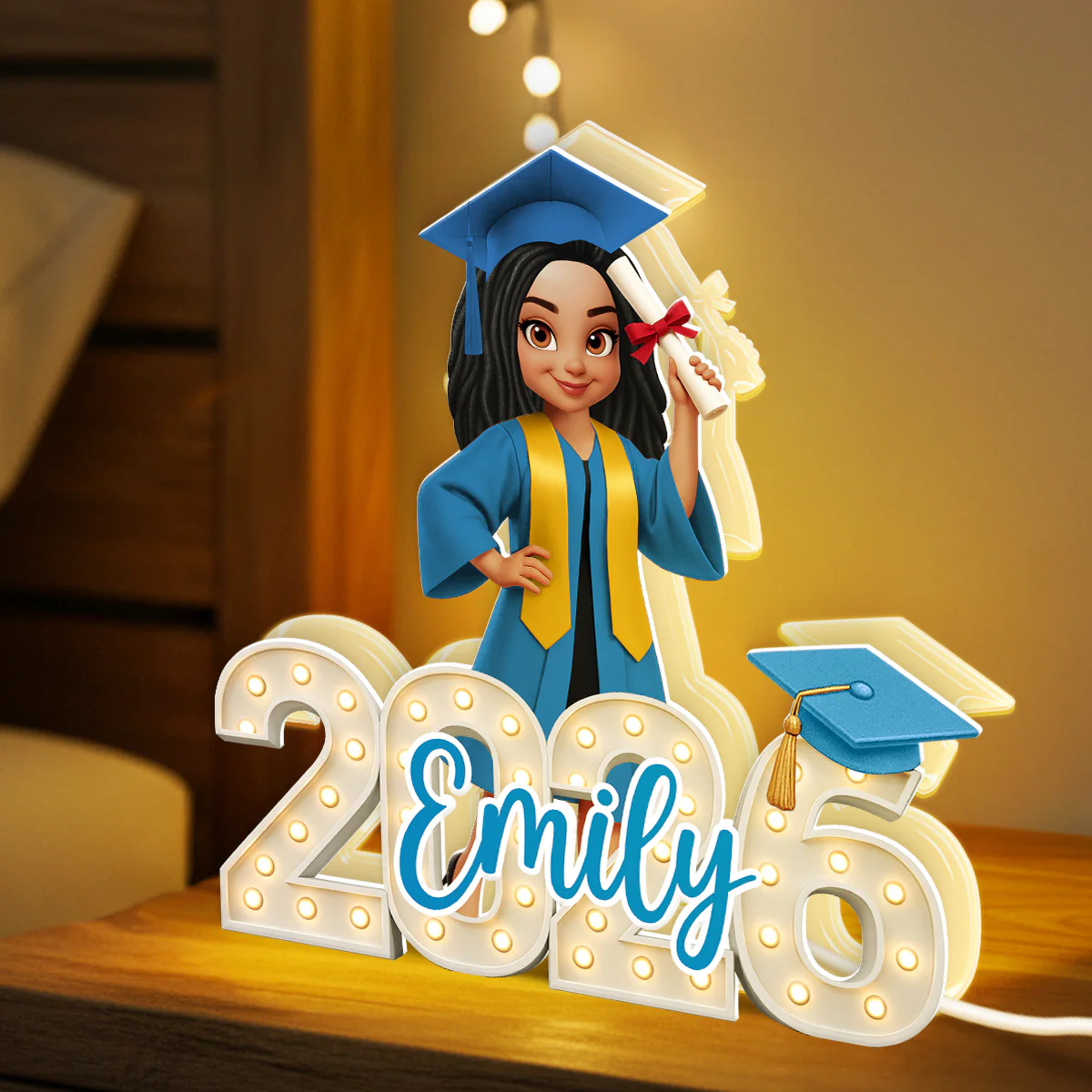 Class of 2026 Graduation Marque Pattern - Personalized Light Box - Gift for Seniors, Daughter, Son, Grandkids - Image 9