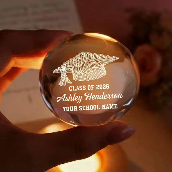 Class Of Graduation Senior Illusion Graduation Cap - Personalized Crystal Ball LED Night Light - Gift For Graduation Day, Graduation Gift, Keepsake - Image 3